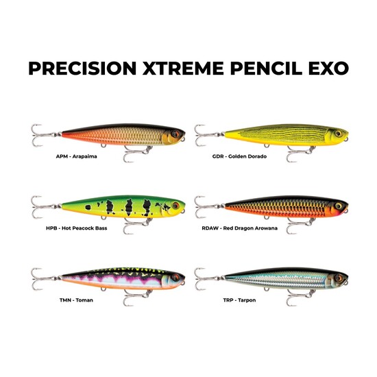 13cm Rapala Precision Xtreme Pencil EXO Topwater Fishing Lure