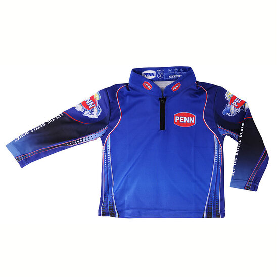 Kids Penn Pro Jersey Long Sleeve Tournament Fishing Shirt - Dye Sublimated
