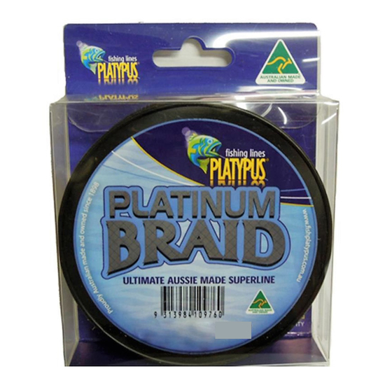 300 Yds Platypus Platinum Australian Made Braid - Grey Braided Fishing Line