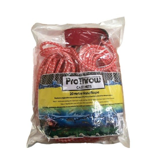 20 Metre Pro Throw Extension Hand Rope to Suit all Pro Throw Cast Nets