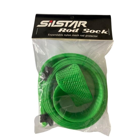 Silstar Fishing Rod Sock For Spin Rods Up To 7'6 - Expandable Mesh Rod Protector
