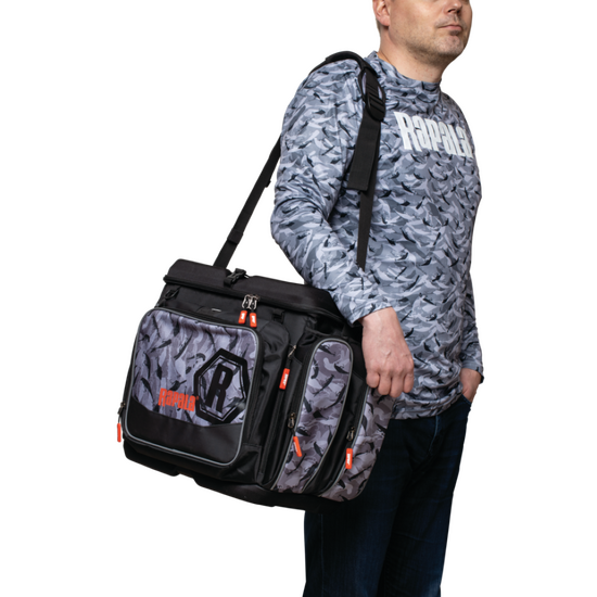 Rapala LureCamo Magnum Fishing Tackle Bag with Moulded Waterproof Bottom and Lid