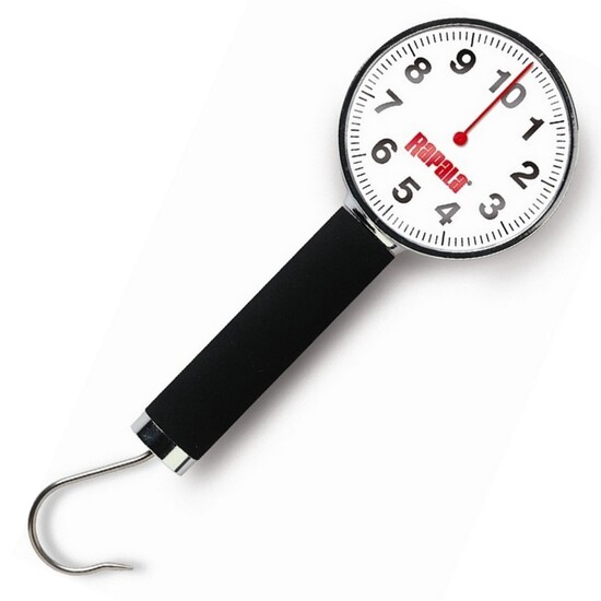 Rapala 10kg Clockface Fishing Scales With Stainless Steel Spring And Hook