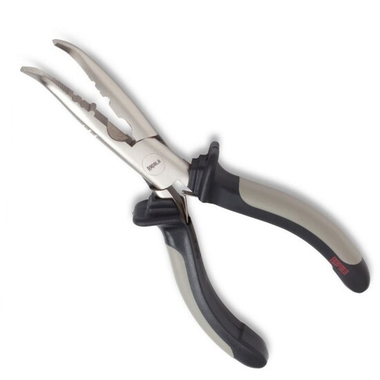 Rapala 6 1/2" Bent Nose Fishing Pliers With Side Cutter and Crimping Function