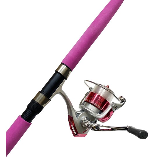 7ft Rapala Femme Fatale 6-8kg Pink Fishing Rod and Reel Combo Spooled with  Line