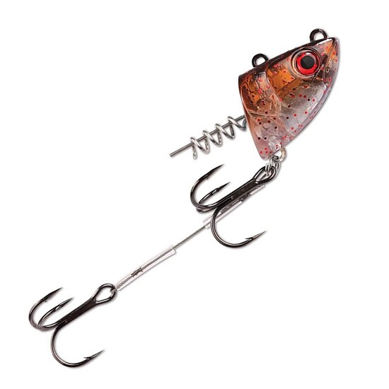 5 Inch Storm RIP Rigger Double Hook 27g Jighead Rig - Brown/Red