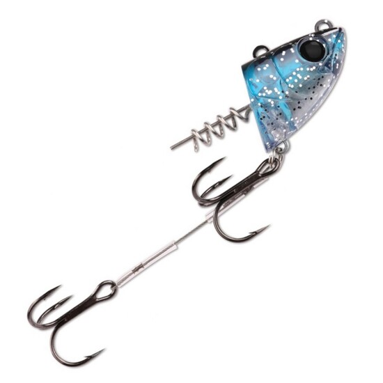 5 Inch Storm RIP Rigger Double Hook 27g Jighead Rig - Blue/Silver