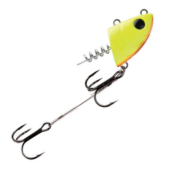 5 Inch Storm RIP Rigger Double Hook 27g Jighead Rig - Chartreuse Red UV