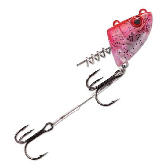 5 Inch Storm RIP Rigger Double Hook 27g Jighead Rig - Red/Black