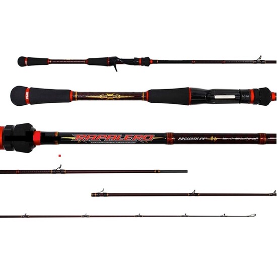 6'6 Rapala Rapalero RRC662XH 15-30lb Baitcaster Fishing Rod - 2 Piece Rod