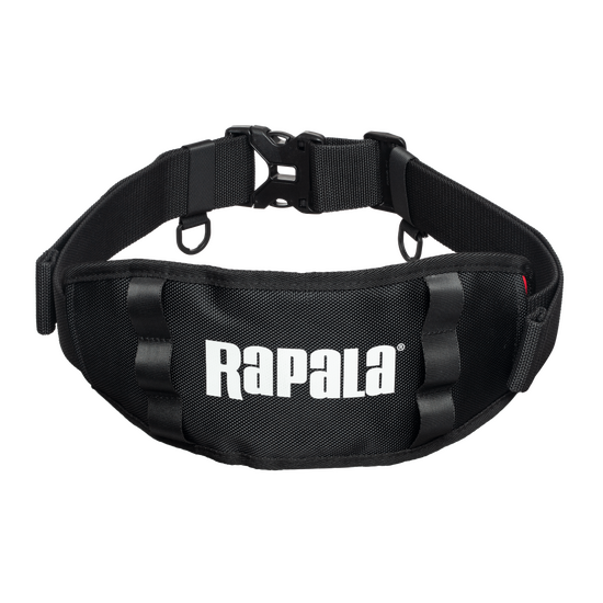 Rapala Fishing Gear Belt with Padded Mesh Back Support - Fishing Tool Belt