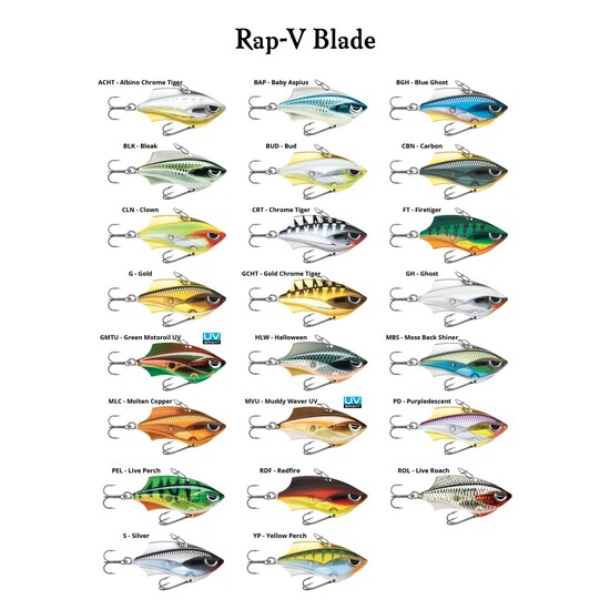 6cm Rapala Rap-V Blade Sinking Vibe Fishing Lure