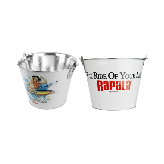 1 x Rapala 5qt Tin Beer Bucket - "Ride of Your Life" Ice Bucket