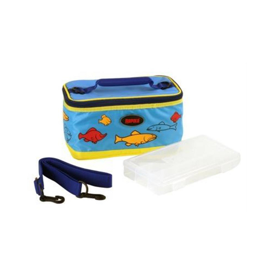 Rapala Kids Soft Fishing Tackle Bag with Plano 3500 Fishing Tackle Box & Strap