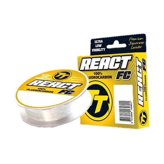 1 Spool of TT React FC Fluorocarbon Fishing Leader - 100% Fluorocarbon