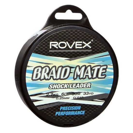Rovex Braid Mate Shock Leader 30M Spool - 7 To Choose From