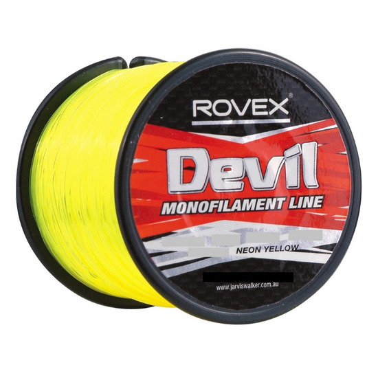 1570m Spool of 9lb Rovex Devil Fishing Line - Neon Yellow Mono Fishing Line