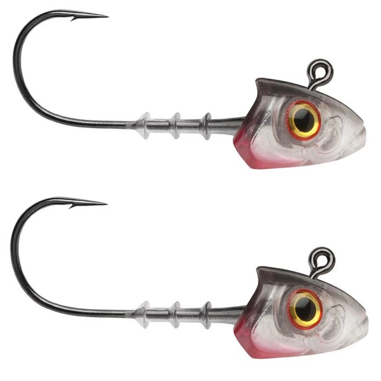 2 Pack of Storm 1/4oz Rattling Jig Heads To Suit 11cm 360GT Searchbaits-Smokin' Ghost