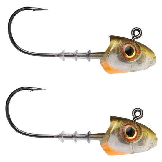 2 Pack of Storm 3/8oz Rattling Jig Heads To Suit 11cm 360GT Searchbaits - Smelt
