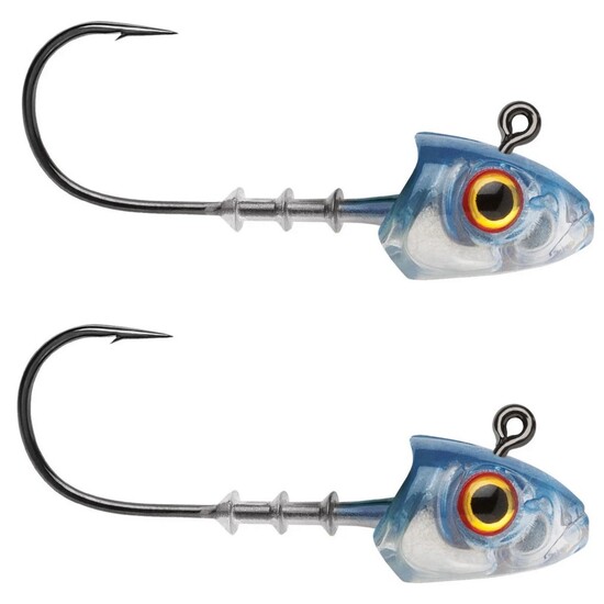 2 Pack of Storm 1/2oz Rattling Jig Heads To Suit 14cm 360GT Searchbaits-Tru Blue