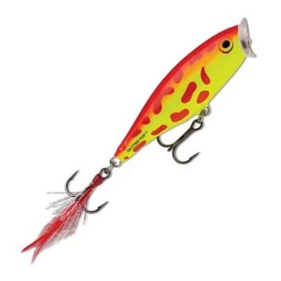 9cm Rapala Skitter Pop Surface Popper Fishing Lure - Orange Frog