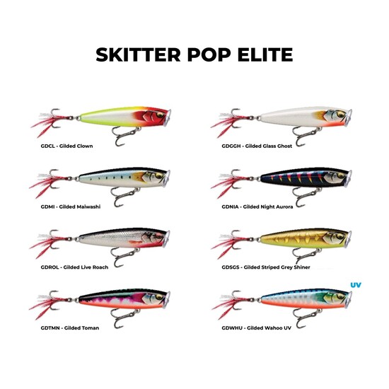 9.5cm Rapala Skitter Pop Elite Topwater Popper Fishing Lure