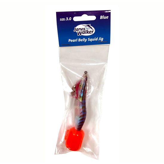 Jarvis Walker Size 3.0 Pearl Belly Squid Jig Lure - Blue