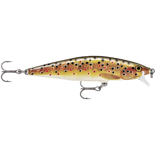 Rapala 8cm Flat Rap Floating Shallow Diving Lure - Brown Trout