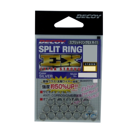 18 Pack of Decoy Extra Strong Stainless Steel Split Rings - Japanese Made