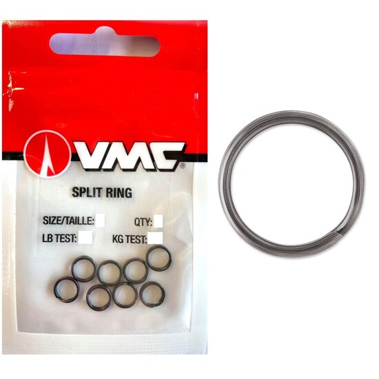 1 Packet of VMC Stainless Steel Split Rings With Black Nickel Finish