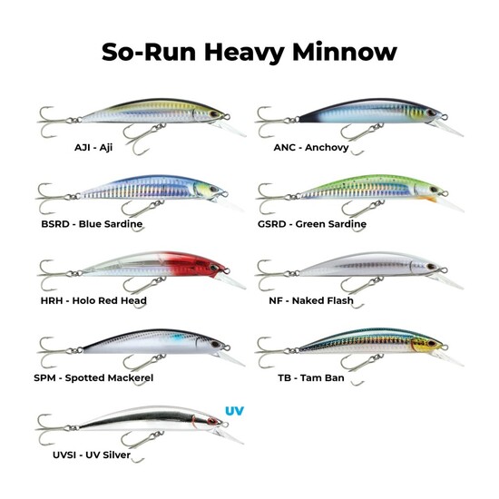 90mm Storm So-Run Heavy Minnow Hardbody Fishing Lure - 9cm Casting Minnow