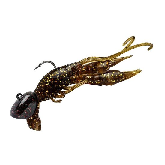 3 Pack of 7gm Storm So-Run 9cm Crayfish Soft Plastic Fishing Lures - Amber Gold