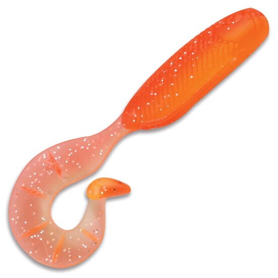 8 Pack of 2 Inch Storm So-Run Curly Tail Hypno Grubs Soft Plastics - Sunset