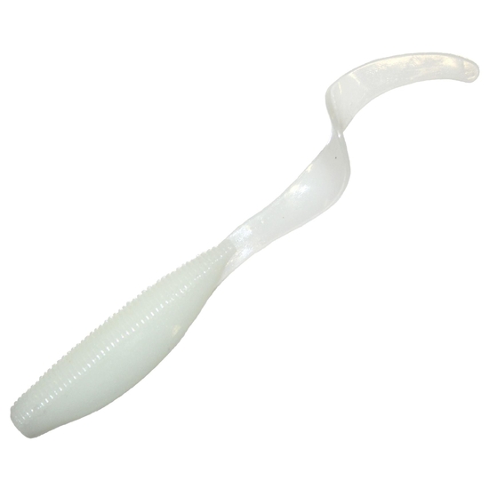 Zman 3 Pack of 7 Inch Streakz Curly Tailz Soft Plastic Lures - GLOW
