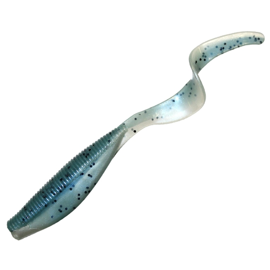 Zman 3 Pack of 7 Inch Streakz Curly Tailz Soft Plastic Lures - NUKED PILCHARD GLOW