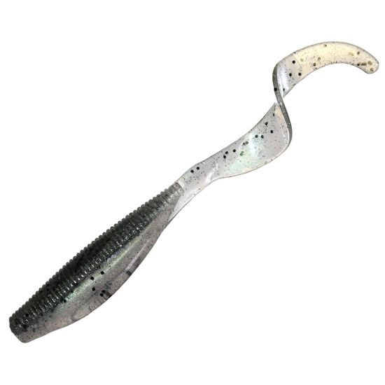 Zman 3 Pack of 7 Inch Streakz Curly Tailz Soft Plastic Lures - SMOKY SHAD