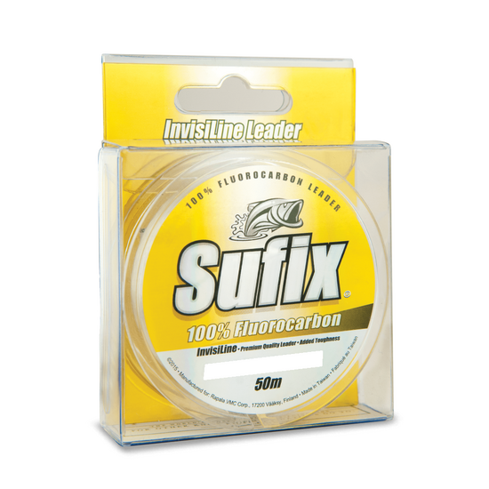 30m Spool of 50lb Sufix InvisiLine 100% Fluorocarbon Fishing Leader