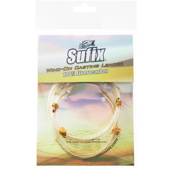 2 Pack Of Sufix Fluorocarbon Wind On Fishing Leaders