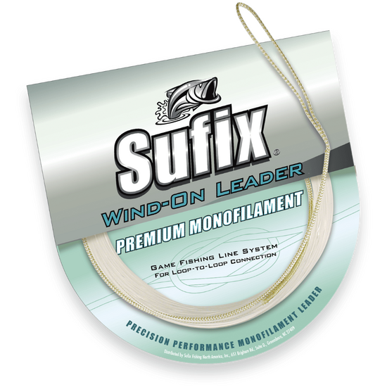 10m Length of Sufix Wind On Monofilament Fishing Leader - Natural Tan Colour