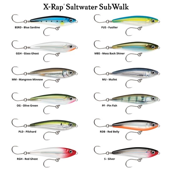 7cm Rapala Saltwater X-Rap SubWalk Walk the Dog Style Stickbait Fishing Lure