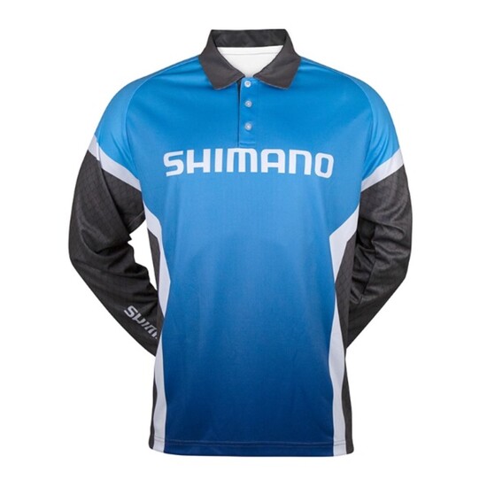 Shimano Blue Corporate Long Sleeve Tournament Fishing Shirt - Sublimated UPF30+