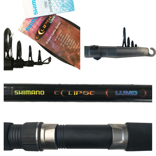 Shimano Eclipse Lumo Travel Rod - Telescopic Fishing Rod with Luminous Solid Tip