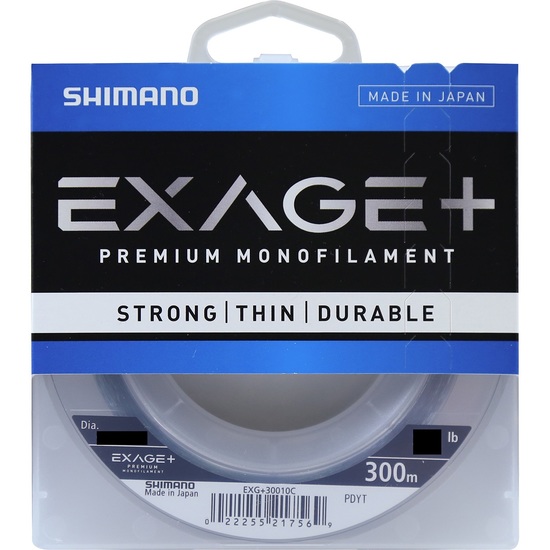 300m Spool of Shimano Exage+ Premium Monofilament Fishing Line - Clear Mono Line