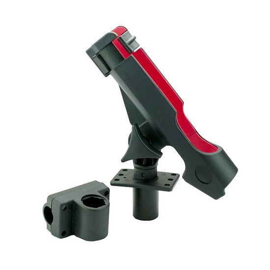Silstar Swivel Fishing Rod Holder with Rod Lock - Flush and Rail Mount Fittings