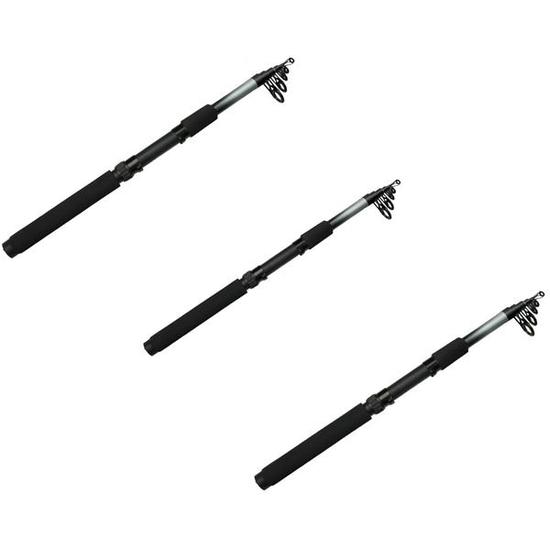 3 X Silstar Telescopic Fishing Rods - 6', 7' & 8' Spin Rods