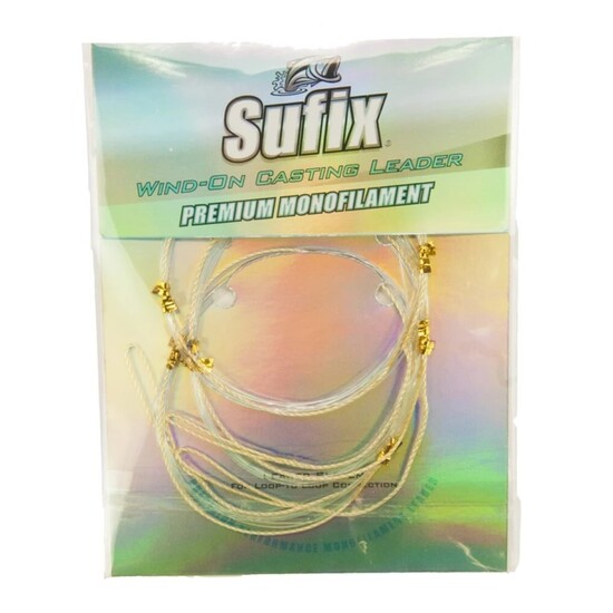 3 Pack Of Clear Sufix Wind On Premium Monofilament Fishing Leader