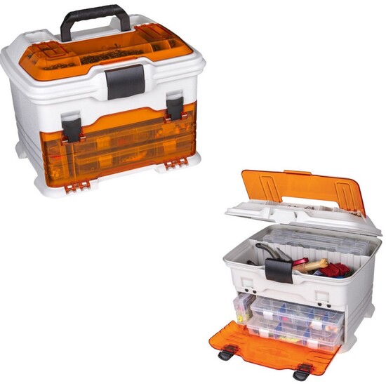 Flambeau T4 Pro Multiloader Tackle Box With 3 Tackle Trays and Zerust Dividers