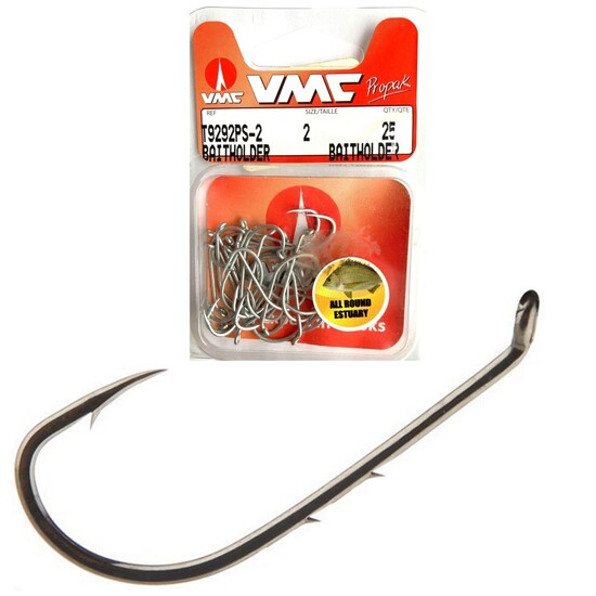 25 Pack of Size 2 VMC 9292PS Permasteel Baitholder Fishing Hooks