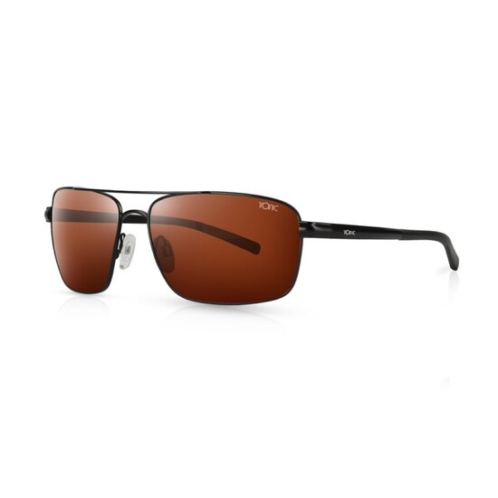 Tonic Blaq Polarised Sunglasses with Glass Copper Photochromic Lens & Black Frame