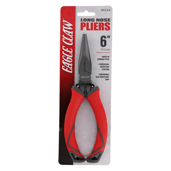 Eagle Claw 6 Inch Long Nose Fishing Pliers with Corrosion Resistant Coating